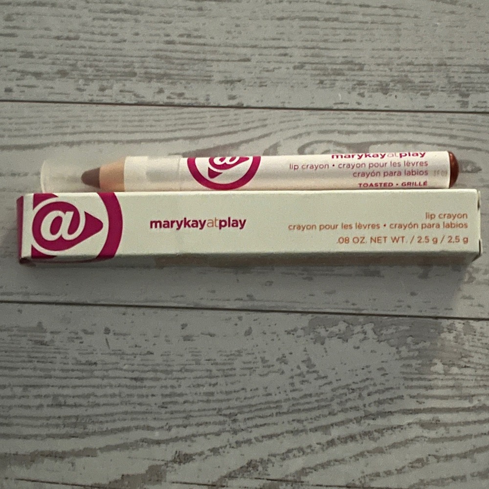 Mary Kay At Play Lip Crayon Toasted Grille 064923 Neutral Brown 0.08oz NIB